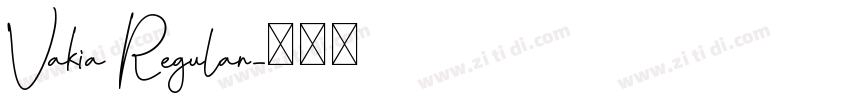 Vakia Regular字体转换